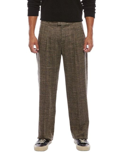 Our Legacy Green Linen & Silk-Blend Trouser for men