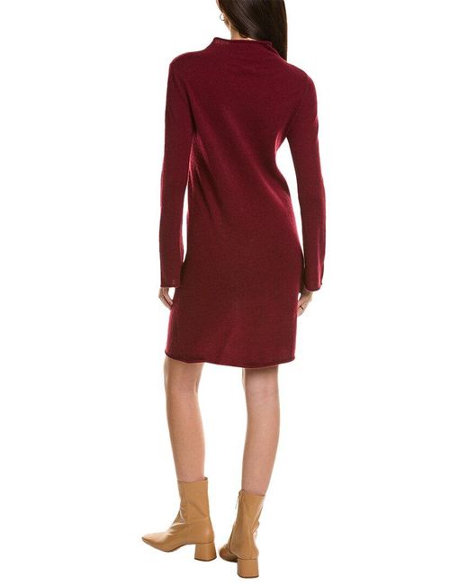 Philosophy Red Funnel Neck Cashmere Sweaterdress