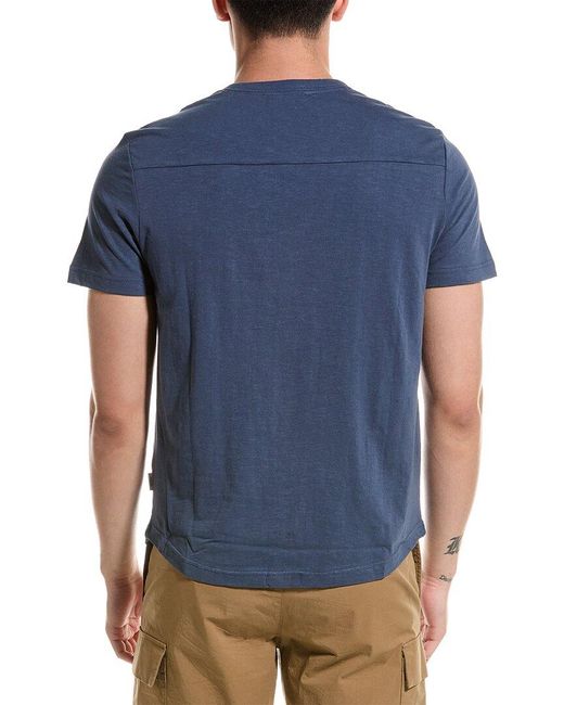 Onia Blue Slub Scallop T-shirt for men