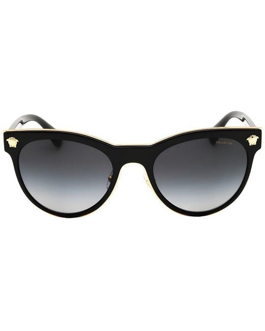 Versace Black 54Mm Polarized Sunglasses