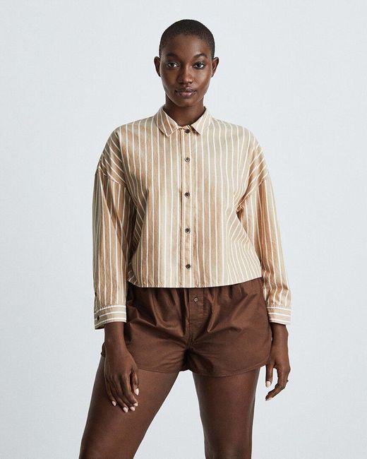 Everlane Natural The Woven P.j. Top