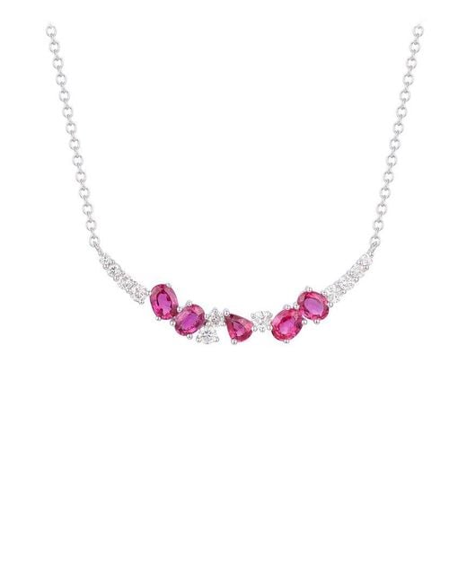 Gregg Ruth Pink 14K 1.18 Ct. Tw. Diamond & Ruby Pendant