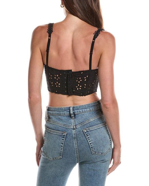 For Love & Lemons Blue Sammie Corset Top