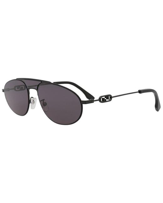 Fendi Brown Fe40072U 57Mm Sunglasses for men