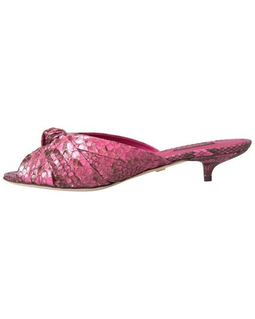 Dolce & Gabbana Pink Python Sandal