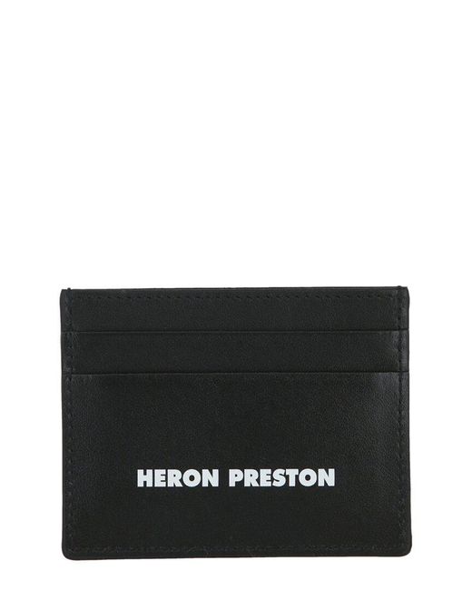 Heron Preston Black Hp Tape Leather Card Holder Wallet for men