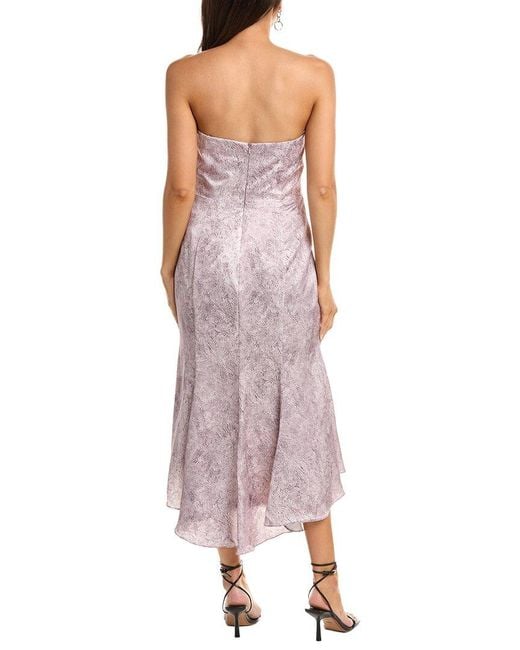 Rene Ruiz Pink Jacquard Cocktail Dress