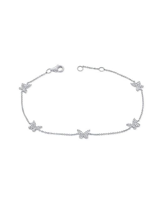 Sabrina Designs White 14K 0.34 Ct. Tw. Diamond Station Bracelet