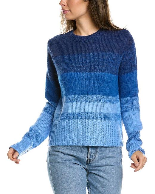 Lea & Viola Blue Ombre Wool-blend Sweater