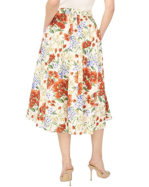 Ted Baker White Mari Midi Skirt