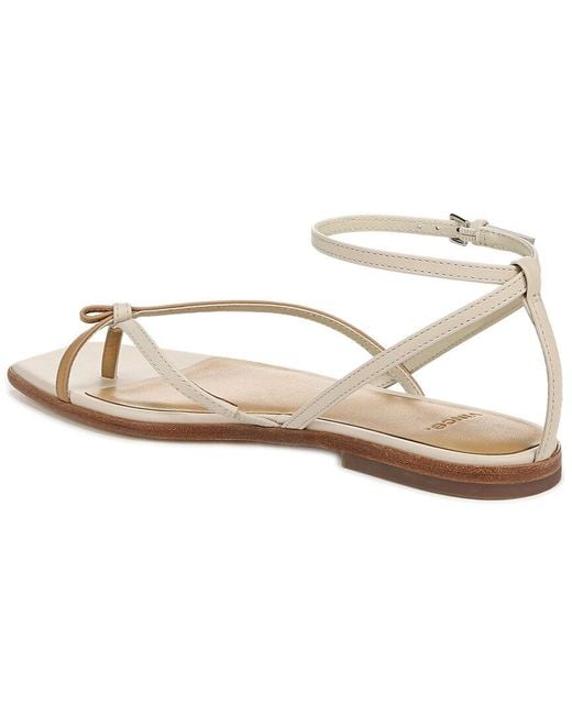 Vince Metallic Ali Leather Thong Sandal
