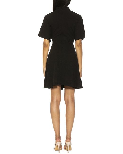 Alexia Admor Black Autumn A-Line Dress