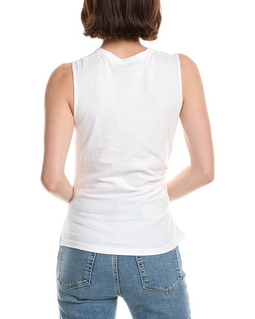Rag & Bone White Mica Jersey Wrap Tank