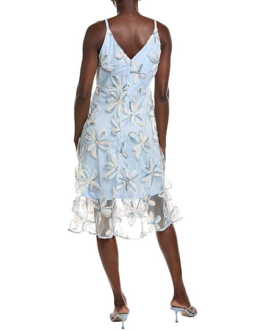 Sam Edelman Blue 3D Daisy Midi Dress