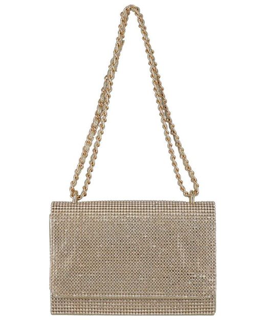 Jessica Mcclintock Multicolor Rosie Flap Crystal Mesh Clutch