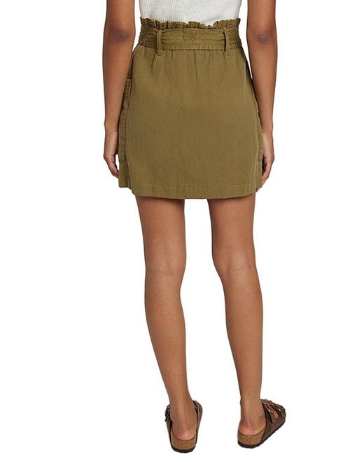 Faherty Brand Green Arlie Linen-Blend Utility Skirt