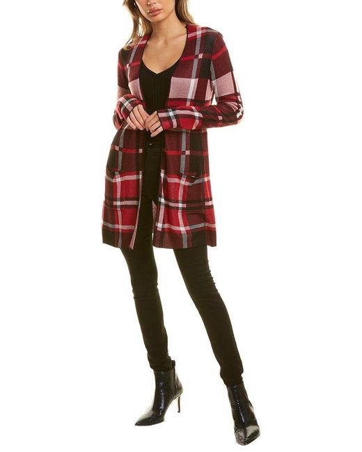 Joseph A Lightweight Cardigan in Red - Lyst