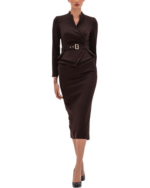 BGL Black 2Pc Wool-Blend Jacket & Skirt Set