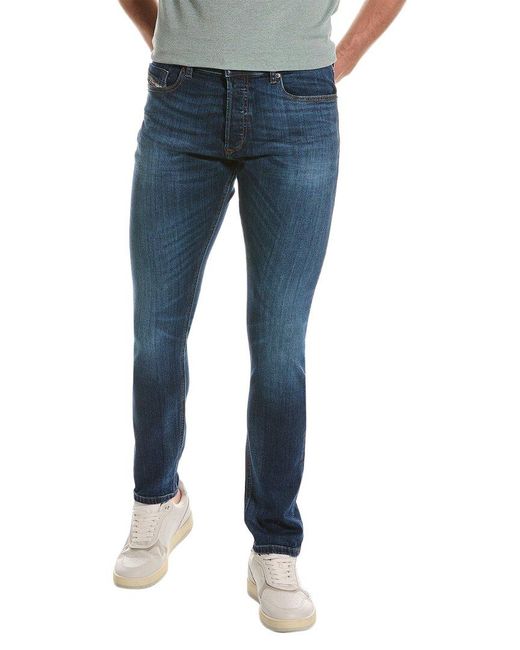 DIESEL Blue Tepphar Medium Wash Slim Straight Jean for men