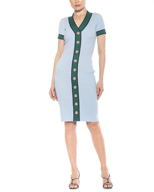 Alexia Admor Blue Otto Knit Dress