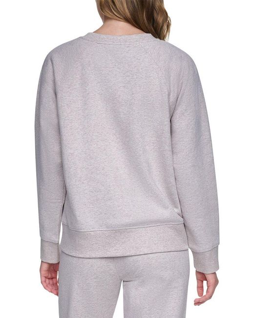 DKNY Gray Pullover Sweatshirt