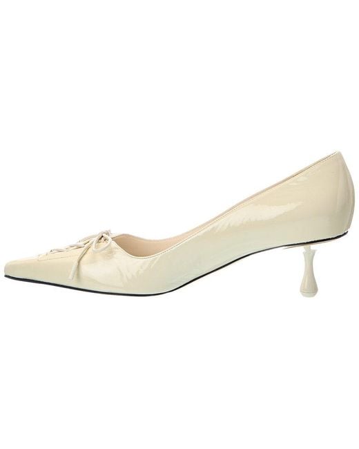 Jimmy Choo White Scarlet 50 Patent Pump