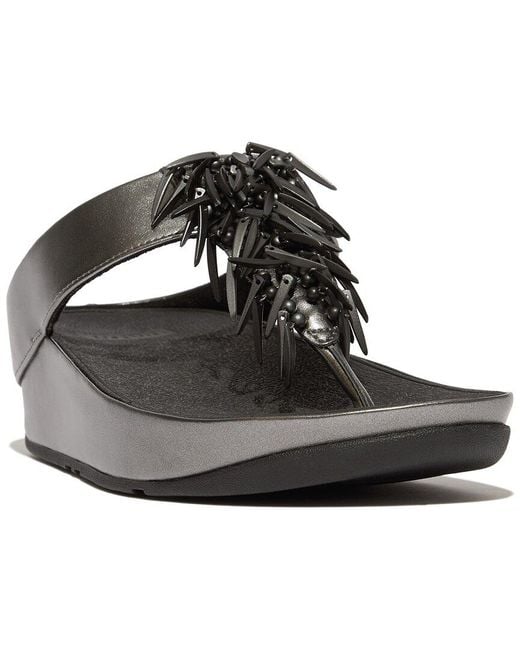 Fitflop Black Rumba Toe Post Sandal