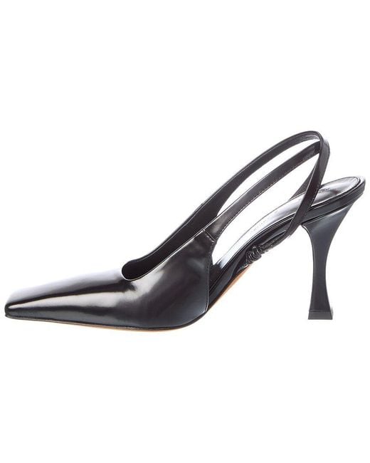 Proenza Schouler Metallic Cross Leather Slingback Pump