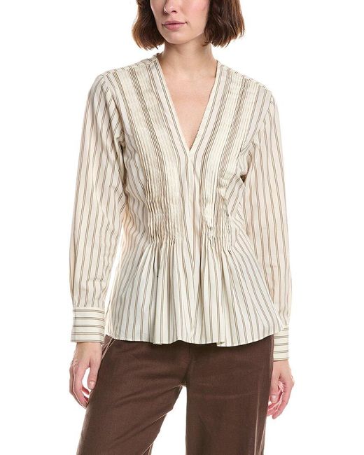 Rag & Bone White Asher Stripe Top