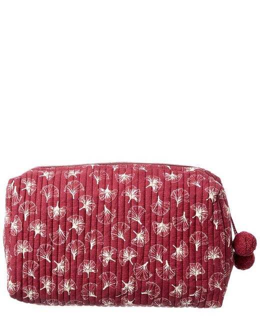 Kayu Red Clover Cotton Zip Pouch Case