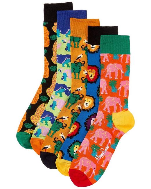 Happy Socks Blue 5-pack The Big Five Gift Set for men