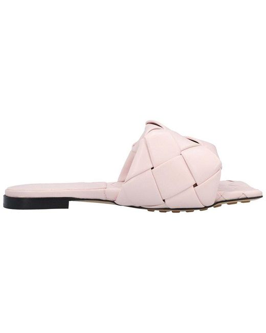 Bottega Veneta Pink Lambskin Leather Lido Flat Sandal (Authentic Pre-Loved)