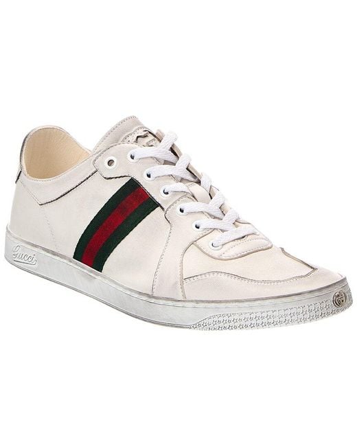 Gucci White Ace Leather Sneaker for men