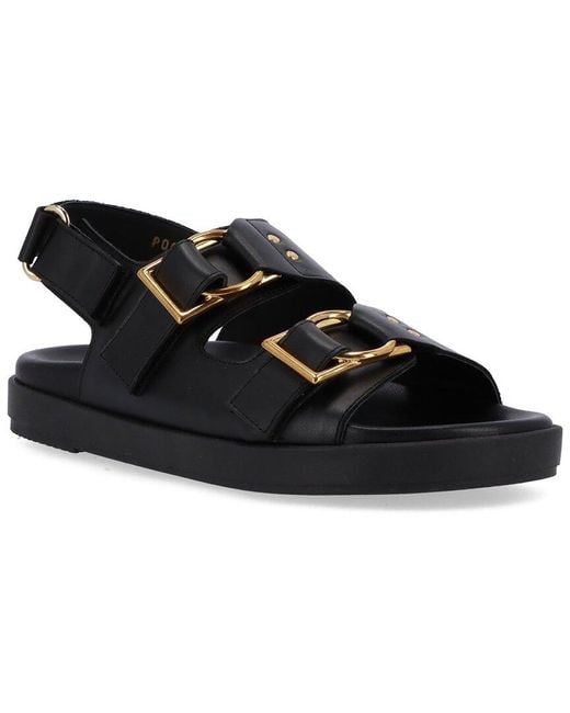 Alohas Black Maui Leather Sandal