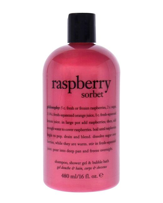 Philosophy Pink 16Oz Raspberry Sorbet Shampoo Bath & Shower Gel