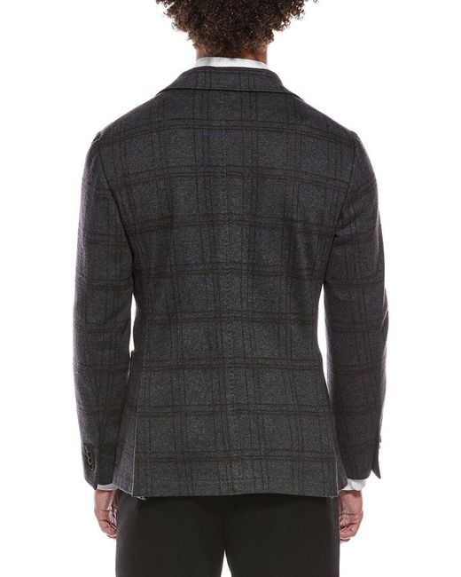 Canali Black Wool-Blend Blazer for men
