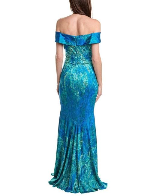 Rene Ruiz Blue Mermaid Gown