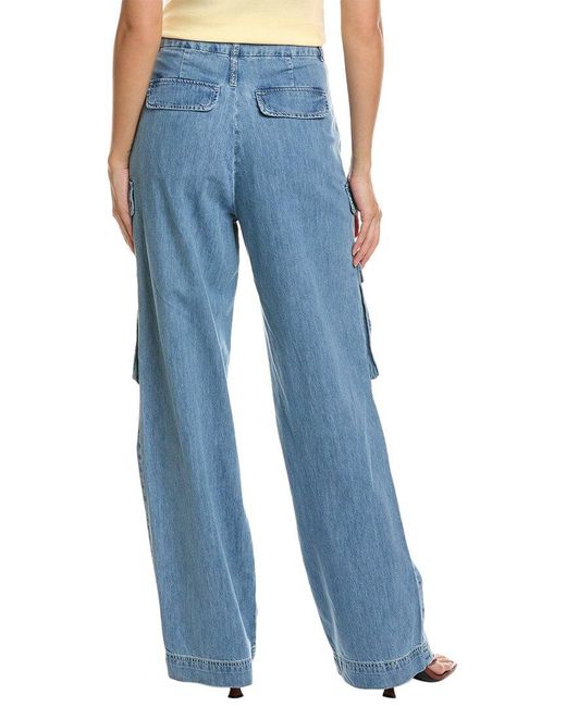 FRAME Blue Rinse Relaxed Straight Cargo Jean