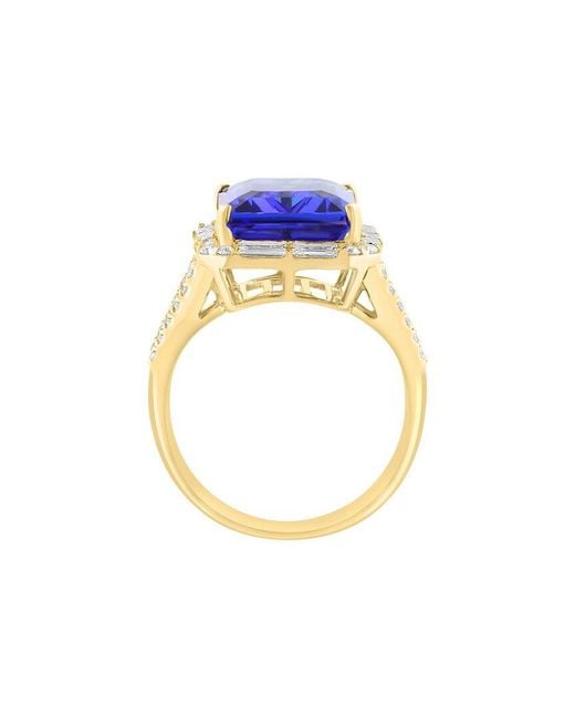 Effy Fine Jewelry Blue 14K 8.49 Ct. Tw. Diamond & Tanzanite Ring