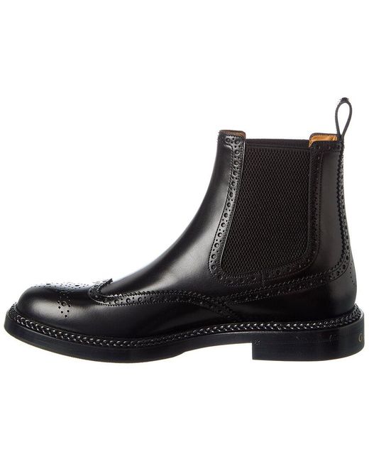 Gucci Black Leather Boot for men