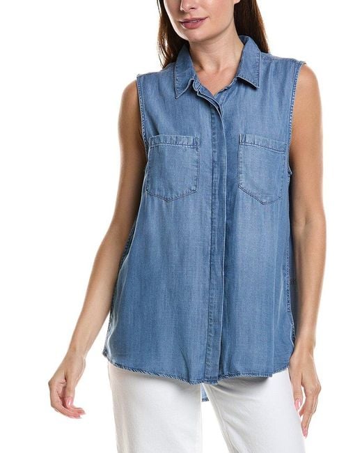 LOLA RIVER Blue Denim Shirt