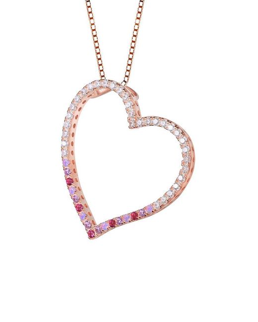 Rachel Glauber Metallic 14k Rose Gold Vermeil Pendant Necklace