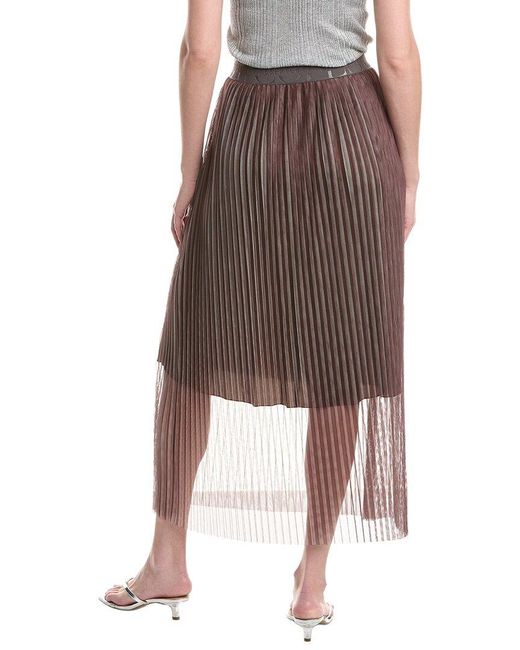Peserico Brown Maxi Skirt