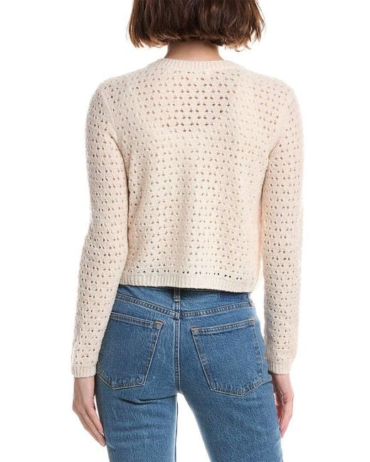 FRAME White The Chenille Wool-Blend Cardigan