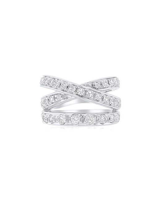 Diana M Multicolor Fine Jewelry 14k 1.00 Ct. Tw. Diamond Half-set Ring