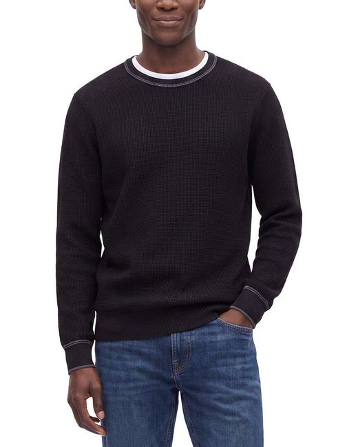 Raffi Blue Wool-Blend Waffle Shirt for men
