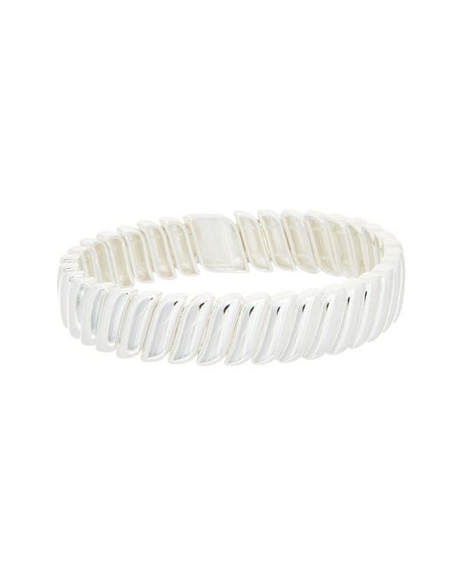 Electric Picks White Plated Drift Stretch Bracelet