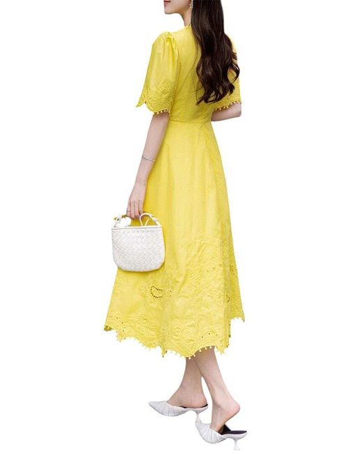 BURRYCO Yellow Midi Dress