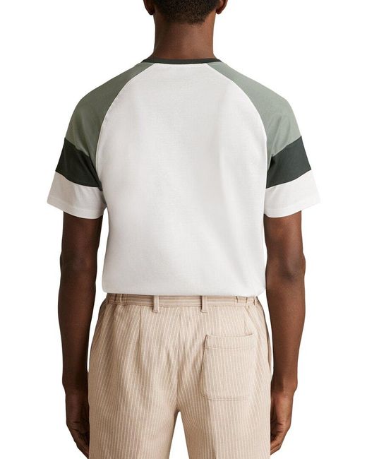 Reiss White Adan Mercerised Color T-Shirt for men