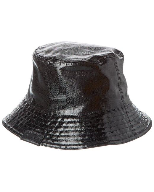 Gucci Black GG Monogrammed Bucket Hat for men